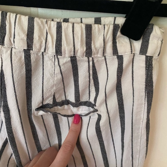 Brandy Melville | John Galt Tilden Black & White Striped Pants - Picture 6 of 9